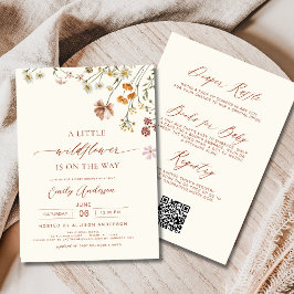 Invitación Todo en uno un pequeño Boho de flores silvestres B