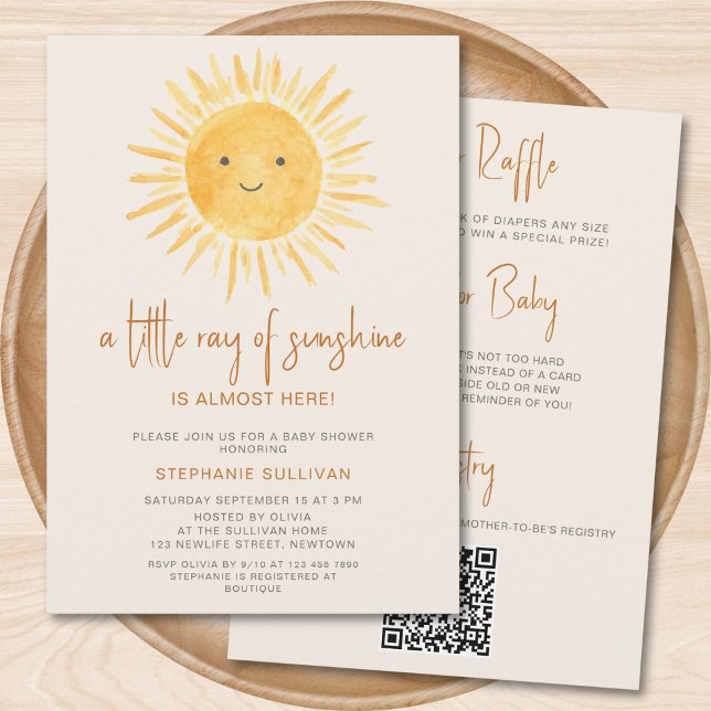 Invitación Todo en uno un pequeño rayo de luz solar Baby Show (Subido por el creador)