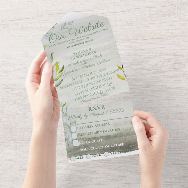 Invitación Todo En Uno Una acuarela de cuento en verano (desgarro)