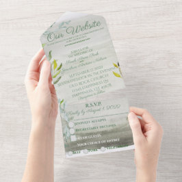 Invitación Todo En Uno Una acuarela de cuento en verano