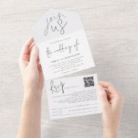 Únete a la escritura moderna Typographic Black Whi