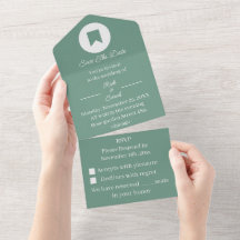 Verde Simple Personalizado Guardar La Fecha