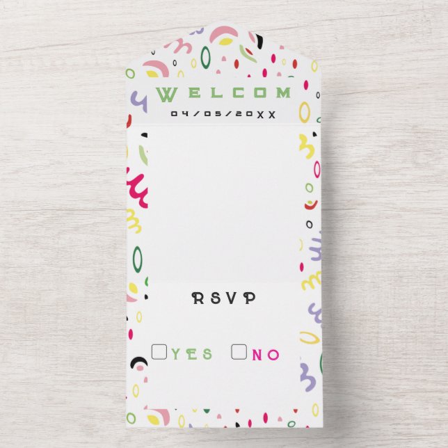 Invitación Todo En Uno Vibra de verano. (Interior)