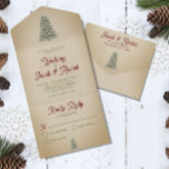 Invitación Todo En Uno Vintage Christmas Tree con Lights Kraft Boda<br><div class="desc">Vintage Christmas Tree con Lights Kraft Boda * Haga clic en el botón personalizar para más flexibilidad en la modificación del texto y los gráficos! Las variaciones de este diseño y los productos de coordinación están disponibles en nuestra tienda, zazzle.com/store/doodlelulu. Contáctenos si necesita este diseño aplicado a un producto específico...</div>
