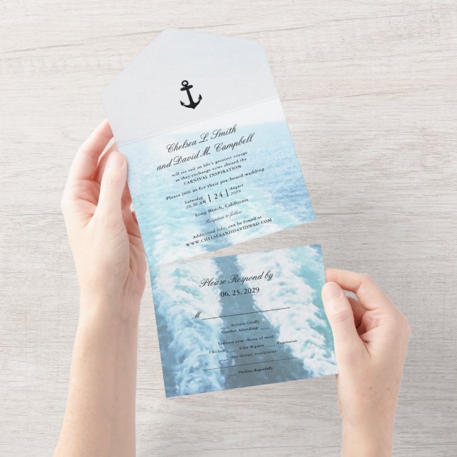 Invitación Todo En Uno ©Voyage of Love/Cruise Ship/Destination Wedding (desgarro)