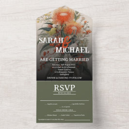 Invitación Todo En Uno Waratah botánico australiano