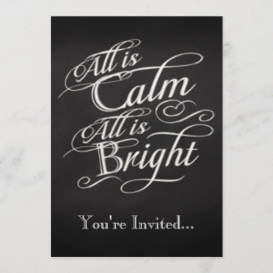 Invitación Todo es calma, todo es Navidades brillantes Fiesta
