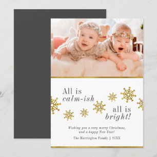 Invitación Todo es calmo Foto de Navidades divertidos perso