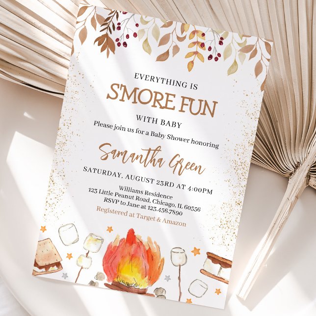 Invitación Todo es Diversión de S'mores Baby Shower (Subido por el creador)