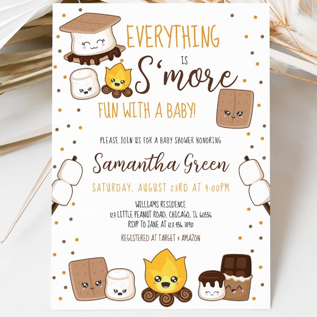 Invitación Todo es Diversión S'more Baby Shower (Subido por el creador)