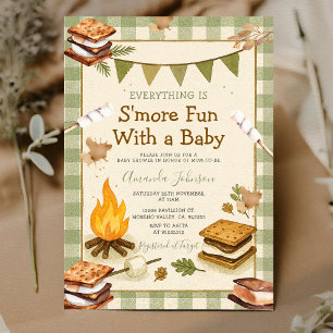 Invitación Todo es más divertido en verde para Baby Shower a