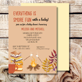 Invitación Todo es más divertido fogata Baby Shower