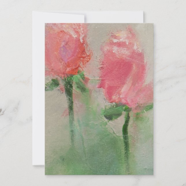 Invitación Todo está surgiendo Rosas (Anverso)