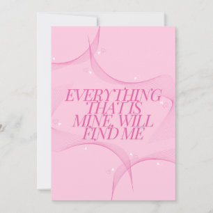 Invitación Todo lo que es mío, me encontrará Cita, Rosa