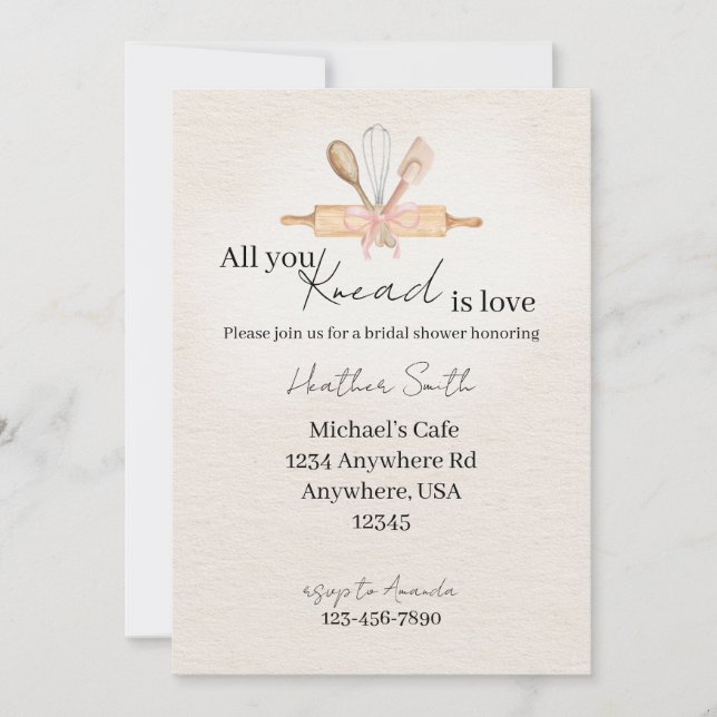 Invitación Todo lo que necesitas es amor (Anverso)