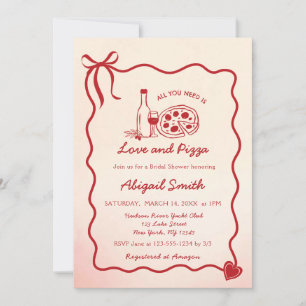 INVITACIÓN TODO LO QUE NECESITAS ES AMOR & DUCHA DE NOVIA PIZ