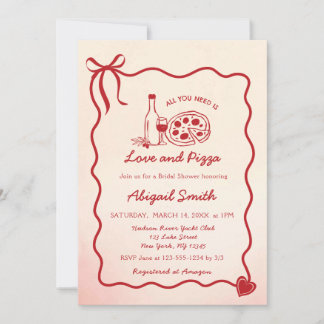 INVITACIÓN TODO LO QUE NECESITAS ES AMOR & DUCHA DE NOVIA PIZ