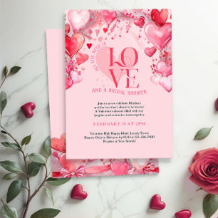 Invitación Todo lo que necesitas es amor Elegantes corazones