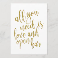 Todo lo que necesitas es amor y bar abierto, señal