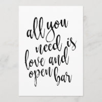 Todo lo que necesitas es amor y bar abierto, señal