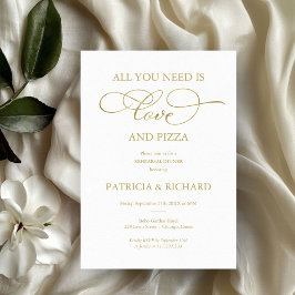 Invitación Todo lo que necesitas es amor y cena de ensayo de
