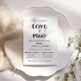 Invitación Todo lo que necesitas es amor y comida para ensaya