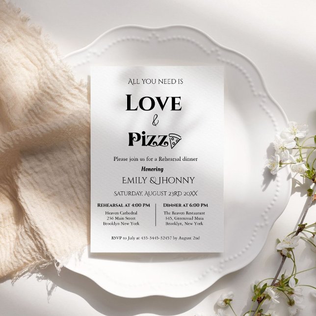 Invitación Todo lo que necesitas es amor y comida para ensaya (Subido por el creador)