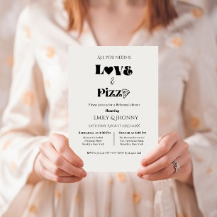 Invitación Todo lo que necesitas es amor y comida para ensaya