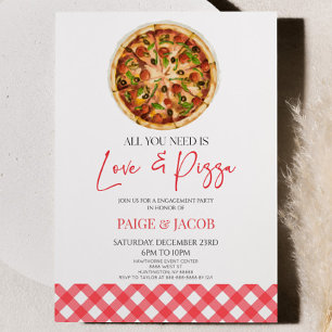 Invitación Todo lo que necesitas es amor y fiesta de compromi