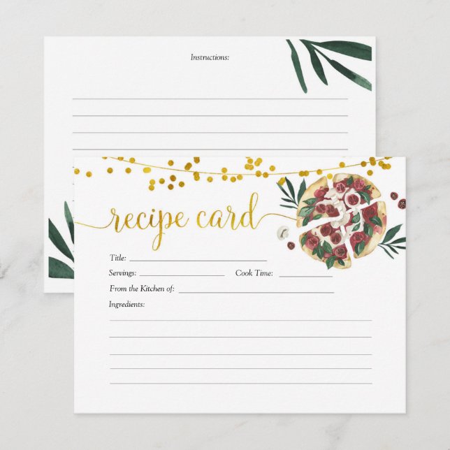 Invitación Todo lo que necesitas es carta de recetas de amor  (Anverso / Reverso)