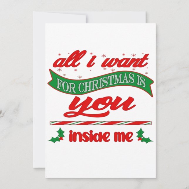 Invitación Todo lo que quiero para Navidad eres tú  (Reverso)