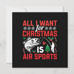 Invitación Todo lo que quiero para Navidad es deportes aéreos