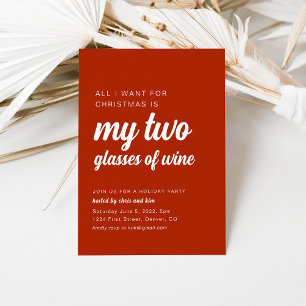 Invitación Todo lo que quiero para Navidades Fiesta divertida