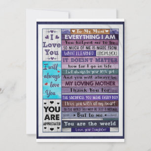 Invitación Todo Lo Que Soy Tú Me Ayudó A Ser Hija De Mamá