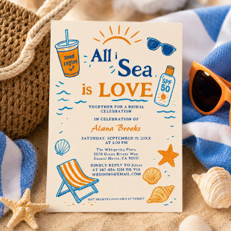 Invitación Todo lo que veo es amor Arte costero atrevido nara