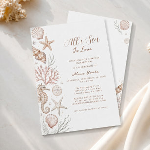 Invitación Todo lo que veo es amor Arte de concha neutral cos