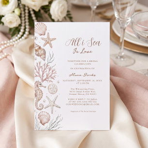 Invitación Todo lo que veo es amor Arte de concha neutral cos