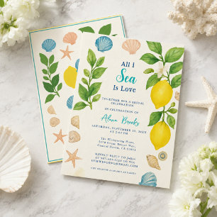 Invitación Todo lo que veo es amor Arte de limón amarillo cos