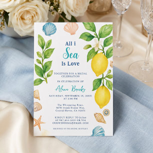 Invitación Todo lo que veo es amor Arte de limón amarillo cos