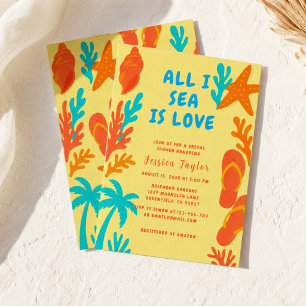 Invitación Todo lo que veo es amor Boho costero personalizado