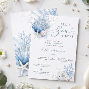 Invitación Todo lo que veo es amor Desayuno de novia Acuarela