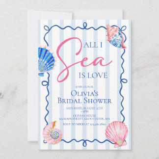 Invitación Todo lo que veo es amor Playa Conchas de mar Despe