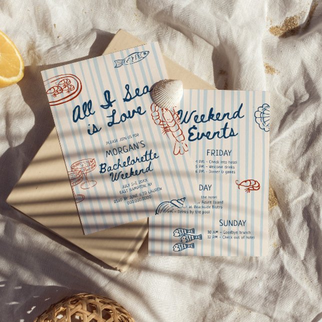 Invitación Todo lo que veo es amor Soltera costera (Subido por el creador)