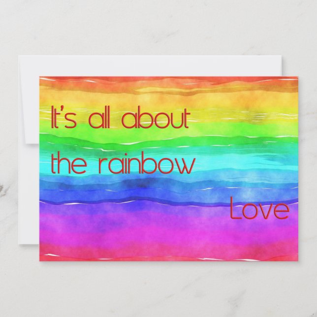 Invitación Todo se trata del amor arcoiris 03 (Anverso)