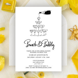 Invitación Todografía de champán de brunch