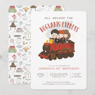 Invitación Todos a bordo del Expreso de Hogwarts Cumpleaños M
