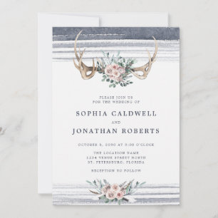 Invitación Todos en un Boda de polvorientas rosas rosas