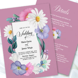 Invitación Todos En Un Boda Floral De Primavera