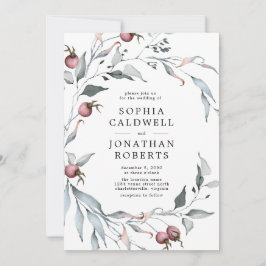 Invitación Todos en un código QR El invierno brega a un Boda 