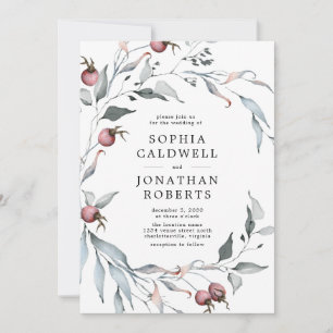 Invitación Todos en un código QR El invierno brega a un Boda 